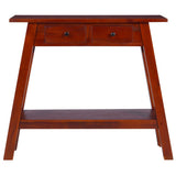 Console Table Classical Brown 90x30x75cm Solid Mahogany Wood - Side View