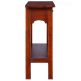 Console Table Classical Brown 90x30x75cm Solid Mahogany Wood - Top-Down View
