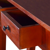 Console Table Classical Brown 90x30x75cm Solid Mahogany Wood - Low Angle
