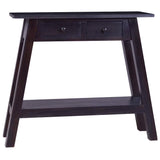 Console Table Light Black Coffee 90x30x75cm Solid Mahogany Wood