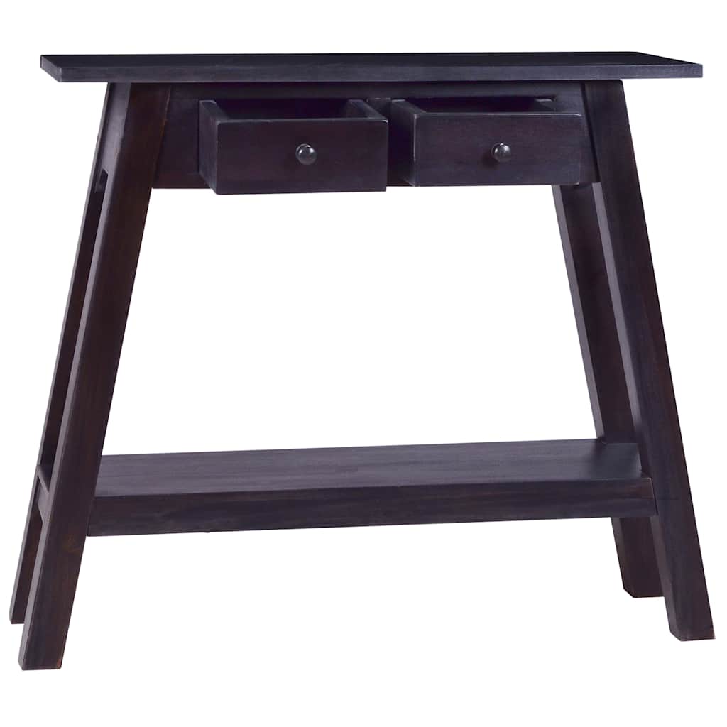 Console Table Light Black Coffee 90x30x75cm Solid Mahogany Wood