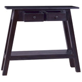 Console Table Light Black Coffee 90x30x75cm Solid Mahogany Wood