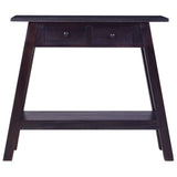 Console Table Light Black Coffee 90x30x75cm Solid Mahogany Wood - Side View