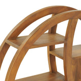 Yin Yang Wall Shelf 80x17.5x80 cm Solid Wood Teak - Top-Down View