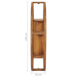 Yin Yang Wall Shelf 100x20x100 cm Solid Wood Teak