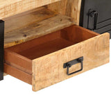 TV Cabinet 140x30x40 cm Rough Mango Wood