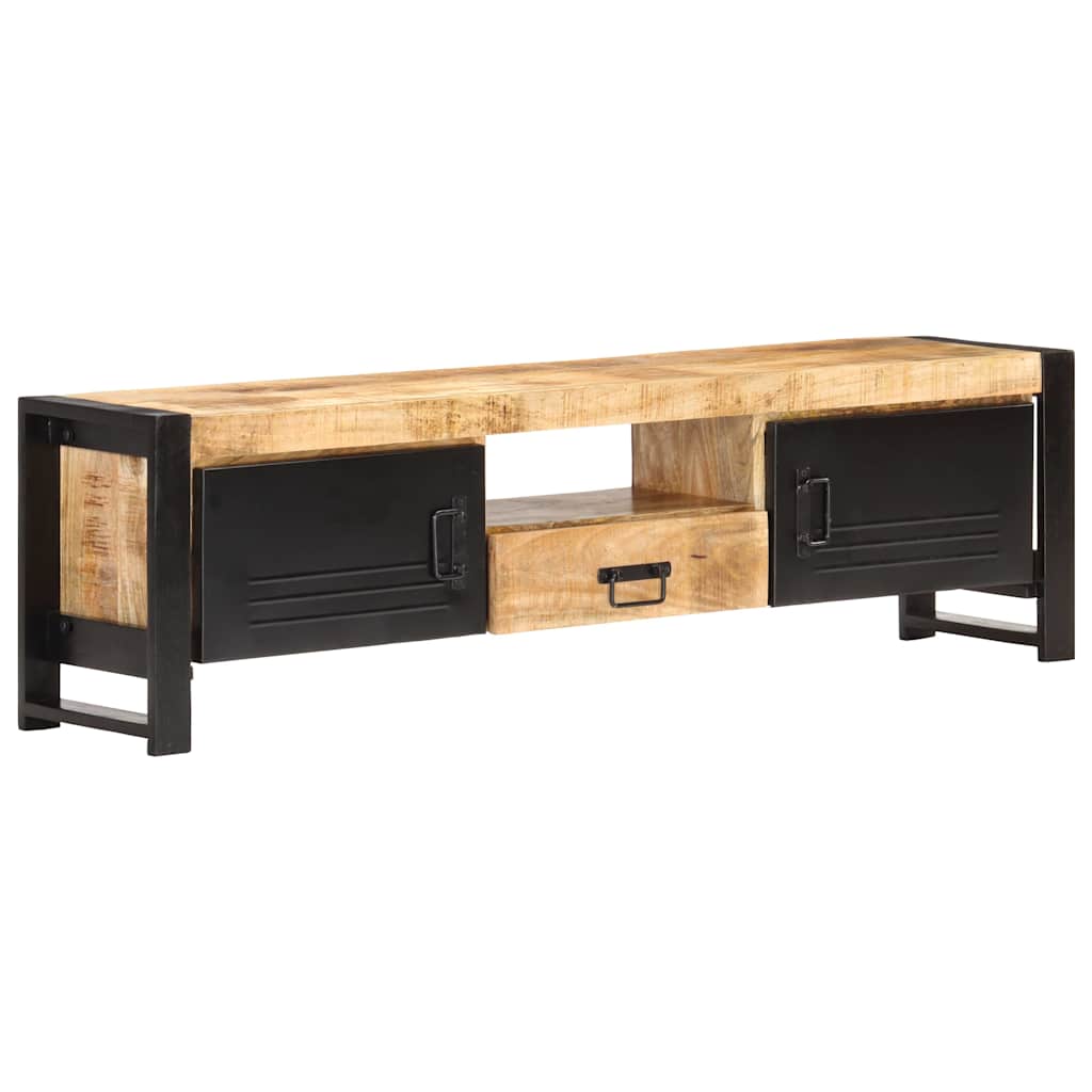 TV Cabinet 140x30x40 cm Rough Mango Wood