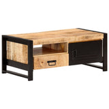 Coffee Table 100x50x40 cm Rough Mango Wood - Extra Image