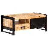 Coffee Table 100x50x40 cm Rough Mango Wood - Extra Image