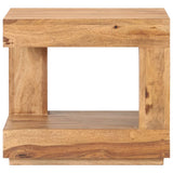 Coffee Table 45x45x40 cm Solid Wood Acacia - Front View