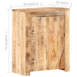 Sideboard 59x33x75 cm Rough Mango Wood - Rear View