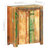 Sideboard 59x33x75 cm Solid Reclaimed Wood - Rear View
