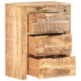 Sideboard 59x33x75 cm Rough Mango Wood - Front View