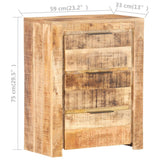 Sideboard 59x33x75 cm Rough Mango Wood - Close-Up Angle