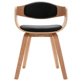 Dining Chairs 4 pcs Bent Wood and Faux Leather