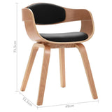 Dining Chairs 6 pcs Bent Wood and Faux Leather