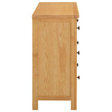 Chest of Drawers 105x33.5x73 cm Solid Oak Wood - Side View