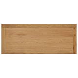 Wine Cabinet for 11 Bottles 80x32x80 cm Solid Oak Wood - Rear View