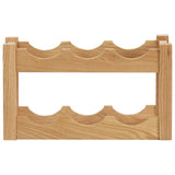 Wine Rack for 6 Bottles 37x21x21 cm Solid Oak Wood - Front View