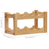 Wine Rack for 6 Bottles 37x21x21 cm Solid Oak Wood - 45-Degree Angle