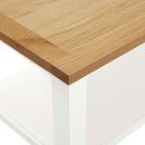 Coffee Table 110x55x40 cm Solid Oak Wood - 45-Degree Angle