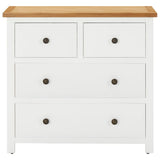 Chest of Drawers 80x35x75 cm Solid Oak Wood - Side View