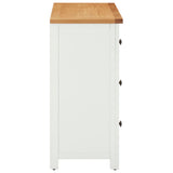 Chest of Drawers 80x35x75 cm Solid Oak Wood - Top-Down View