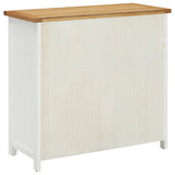 Chest of Drawers 80x35x75 cm Solid Oak Wood - 45-Degree Angle