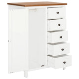 Wardrobe 76x52x105 cm Solid Oak Wood - Front View