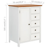 Wardrobe 76x52x105 cm Solid Oak Wood - Extra Image
