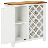 Wine Cabinet 80x32x80 cm Solid Oak Wood - Front View