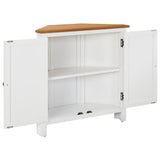 Corner Cabinet 80x33.5x78 cm Solid Oak Wood - Front View