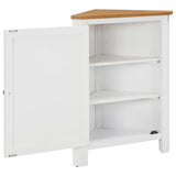 Corner Cabinet 59x45x80 cm Solid Oak Wood - Front View