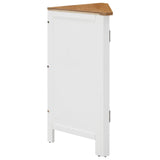 Corner Cabinet 59x45x80 cm Solid Oak Wood - Top-Down View
