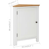 Corner Cabinet 59x45x80 cm Solid Oak Wood - Extra Image