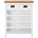 Wine Cabinet 72x32x90 cm Solid Oak Wood - Front View