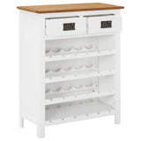 Wine Cabinet 72x32x90 cm Solid Oak Wood - Side View