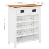 Wine Cabinet 72x32x90 cm Solid Oak Wood - Extra Image