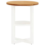 Lamp Table 40x50 cm Solid Oak Wood - Front View