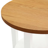 Lamp Table 40x50 cm Solid Oak Wood - Top-Down View