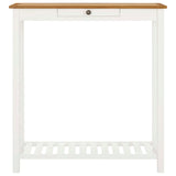 Bar table 100x40x110 cm Solid Oak Wood - Side View