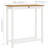 Bar table 100x40x110 cm Solid Oak Wood - Extra Image