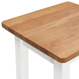 Bar Stools 2 pcs Solid Oak Wood - Top-Down View