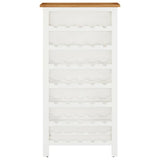 Wine Cabinet 56x32x110 cm Solid Oak Wood - Front View