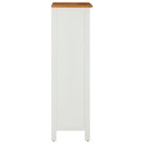 Wine Cabinet 56x32x110 cm Solid Oak Wood - Side View