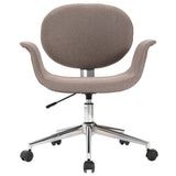 Swivel Office Chair Taupe Fabric - Side View