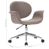 Swivel Office Chair Taupe Fabric - Extra Image