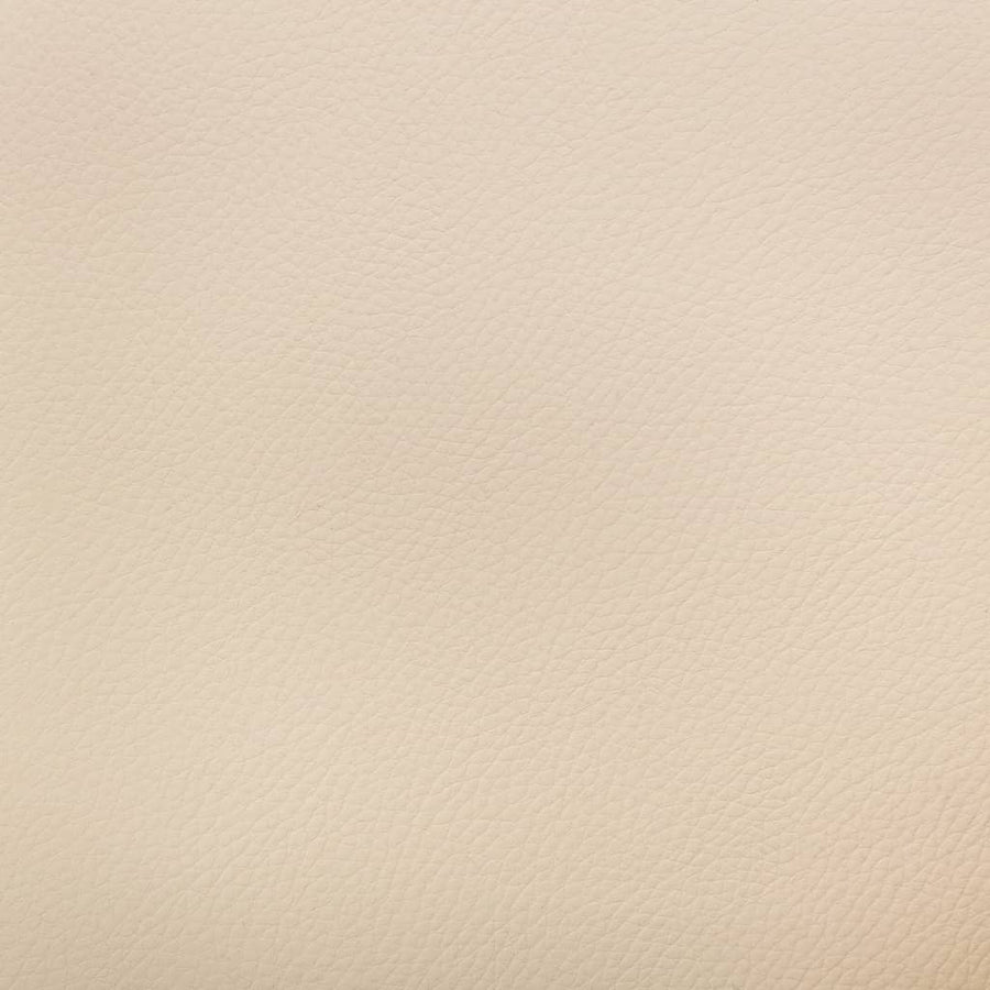 Swivel Office Chair Cream Bent Wood and Faux Leather