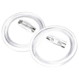 Button Badges Kit with Pins 100 Sets Acrylic 58 mm - Side View