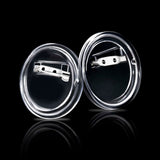 Button Badges Kit with Pins 100 Sets Acrylic 58 mm - Top-Down View